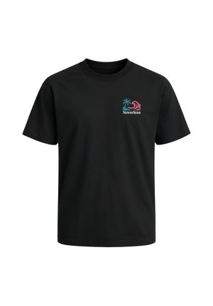 Neverless, HERREN T-SHIRT - BEACH MOUNTAIN - OVERSIZED RELAXED FIT - T-Shirt print - schwarz