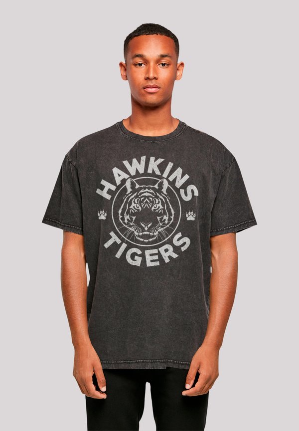 STRANGER THINGS HAWKINS TIGER NETFLIX TV SERIES - T-Shirt print - schwarz