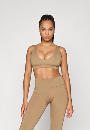 SOFT TOUCH PADDED BRA - Vidēja atbalsta sporta krūšturis - light khaki