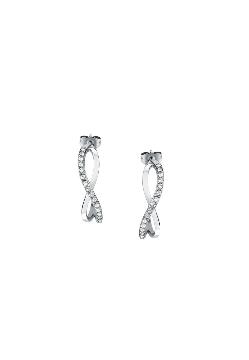 Glanzstücke München Orecchini Creoli Donna In Argento Sterling 925 Oro Rosa Con Zirconie Bianche - 2