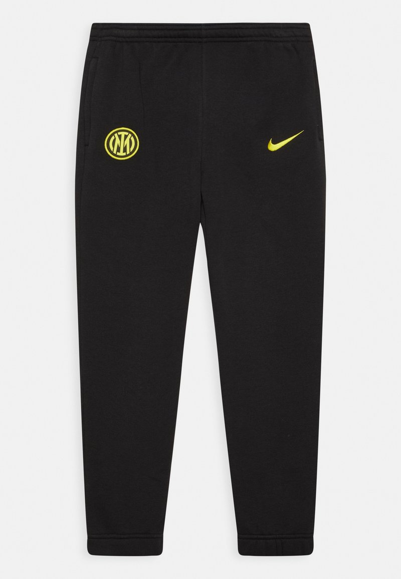 Nike Performance INTER MILAN PANT UNISEX - Tracksuit bottoms - black/vibrant yellow