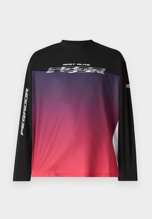 NAGLE RACING LONG SLEEVE UNISEX - Long sleeved top - black/white/virtual pink