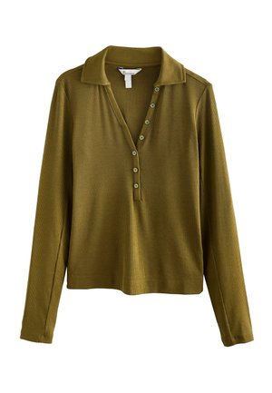 REGULAR FIT - LONG SLEEVE COLLAR  - Langarmshirt - olive green