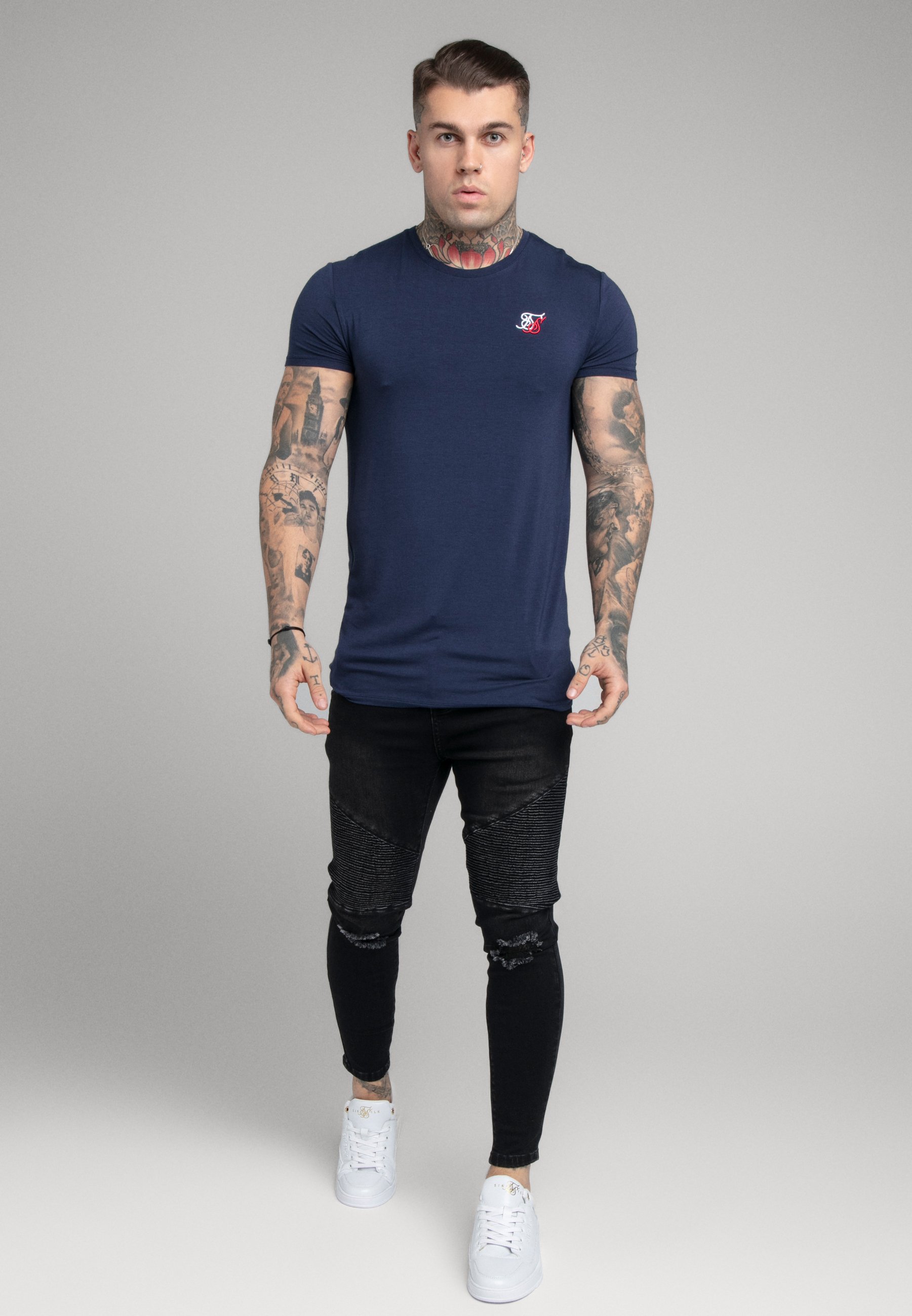 Men DISTRESSED BIKER - Jeans Skinny Fit Men DISTRESSED BIKER - Jeans Skinny Fit