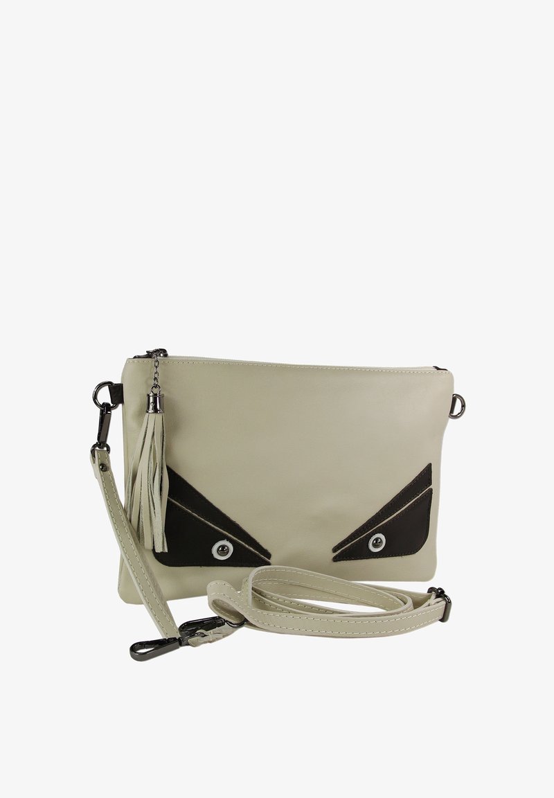 DrachenLeder TOSCANTO - Umhängetasche - beige weiß schwarz