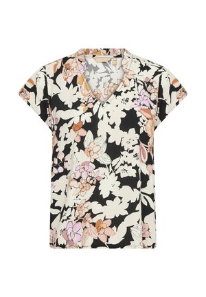 Culture Blouse - orange pink flower