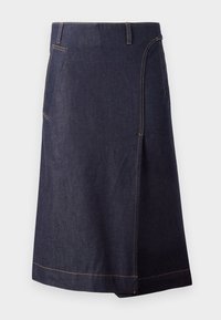 WRAP DETAIL SKIRT - Jeansrock - dark indigo raw