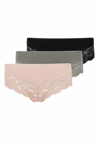 SNOCKS 3 PACK LACE - Panties - mix apricot/grün/schwarz/apricot