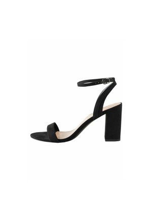 STANDARD FIT-BLOCK HEEL   - Sandaalit nilkkaremmillä - metallic black