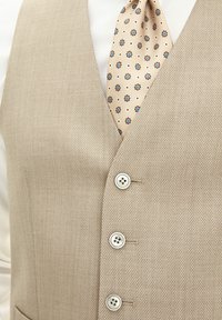 Oscar Jacobson Anzugweste - nubuck beige