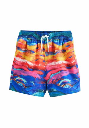 Next REGULAR FIT - PRINTED - Badeshorts - blue yellow
