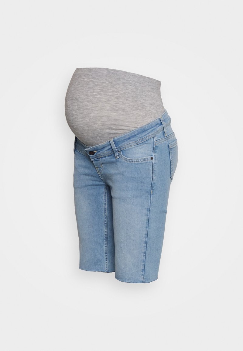 MAMALICIOUS Farkkushortsit - light-blue denim