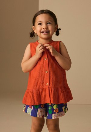 Next, REGULAR FIT - PEPLUM VEST AND SHORTS SET  . - Vest - red