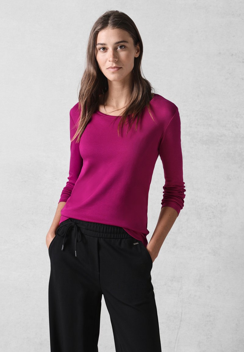 Cecil MIT RUNDHALS - Langarmshirt - pink