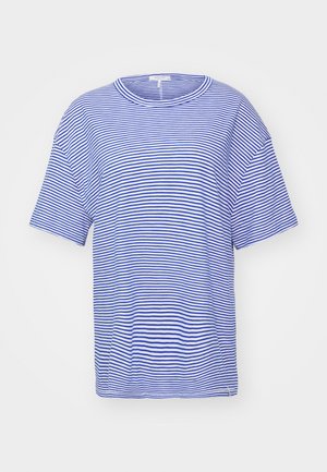 MINI SLUB STRIPE BOYFRIEND TEE - Tricou cu imprimeu - blue/whIte