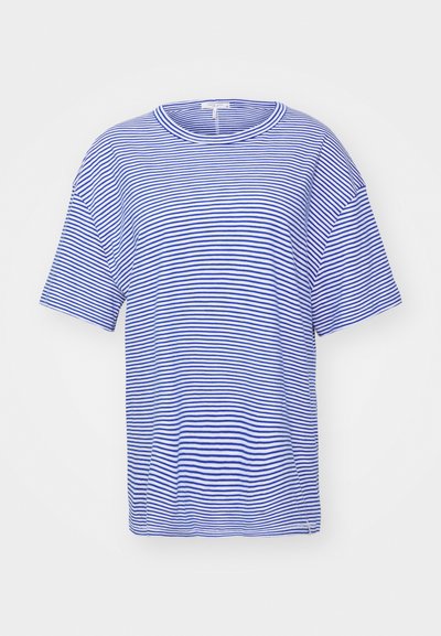 rag & bone MINI SLUB STRIPE BOYFRIEND TEE - Tricou cu imprimeu - blue/whIte