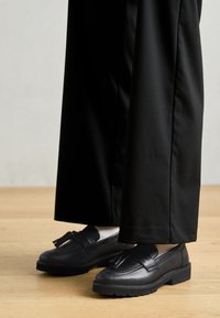 LEATHER - Slip-ons - black
