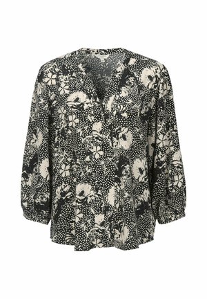 Blus - black/beige patterned