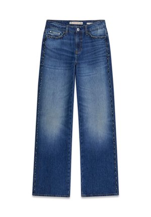 Guess, MID RISE SLOUCHY FIT - Wide Leg - blue breathe studded