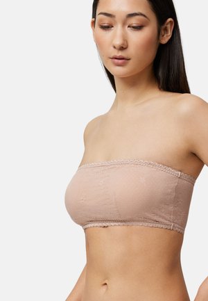 Sujetador sin tirantes/multiescote - nude