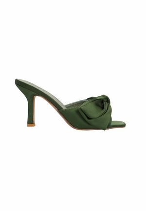 MIT SCHLEIFE - Heeled mules - green