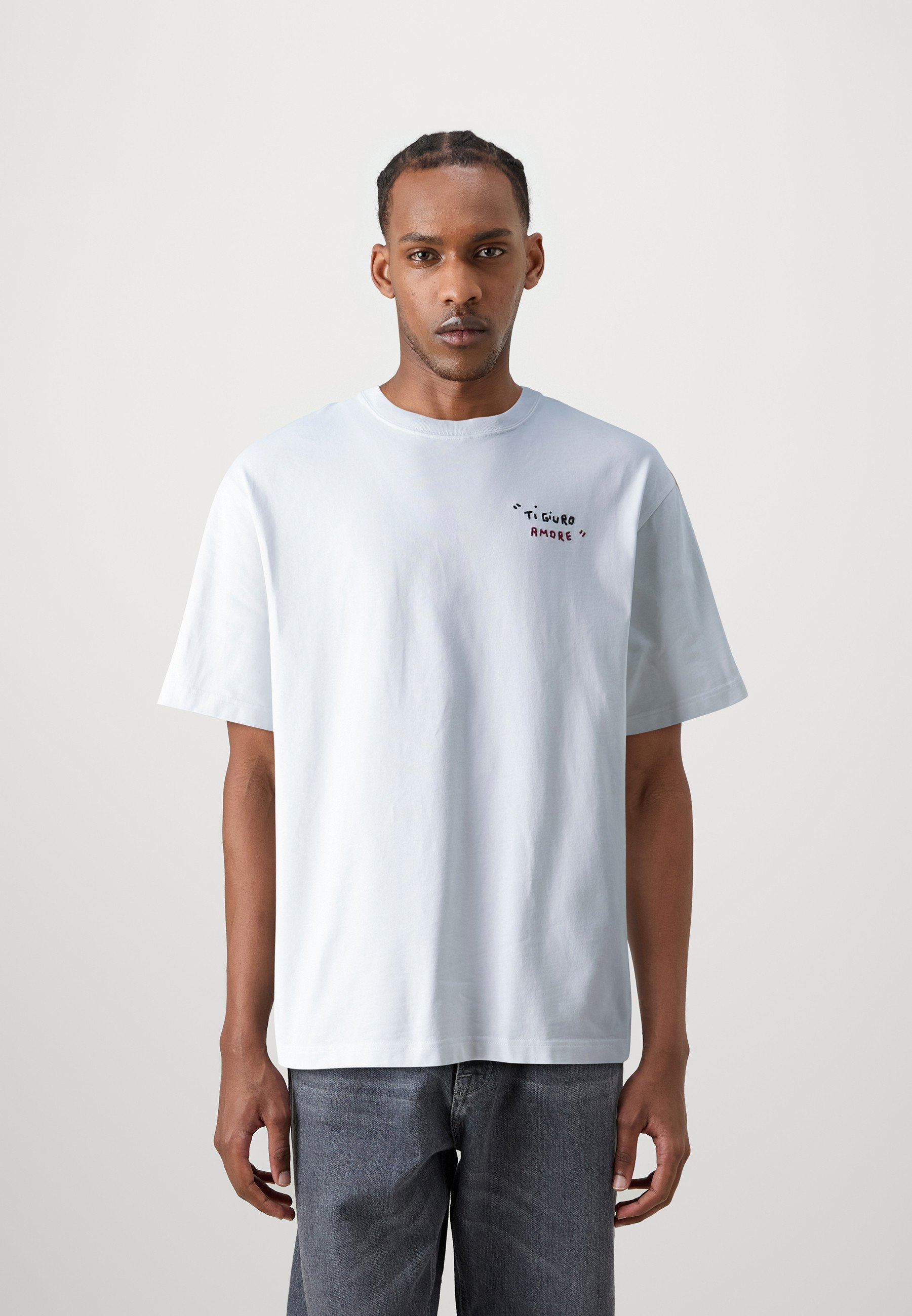 Samsøe Samsøe SAGIOTTO UNISEX - Print T-shirt - white ti