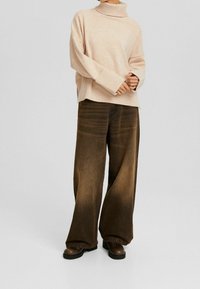 Bershka Stickad tröja - sand