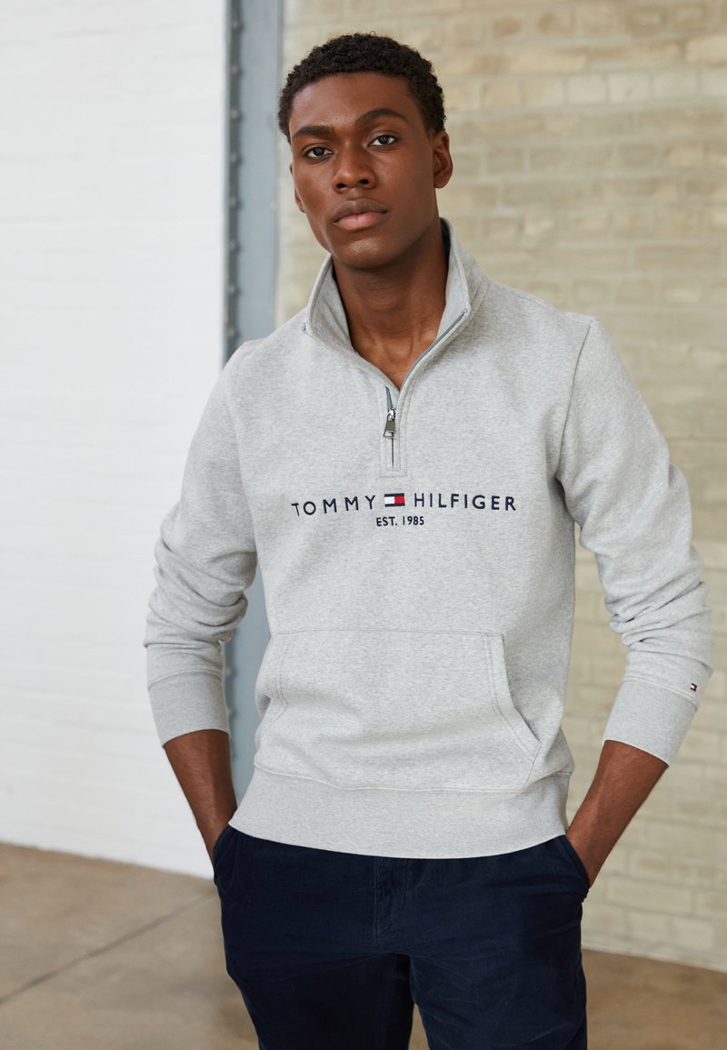 Tommy Hilfiger LOGO MOCK NECK - Camisola - light grey heather