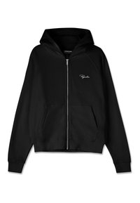 DAYITA RAGLAN RIB  - Zip-up sweatshirt - washed black