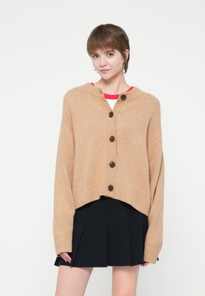 CREW - Cardigan - camel heather