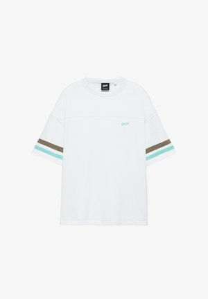 PULL&BEAR, STWD STRIPED - T-SHIRT - T-Shirt print - white