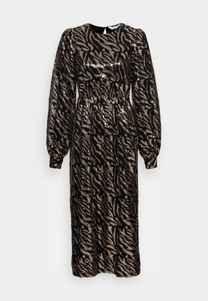 EVELIA SEQUINS DRESS - Occasion wear - black/gold-goloured