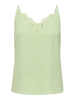 ONLY Carmakoma, CARMETTA LIFE MIX LACE SINGLET WVN - Top - laurel green