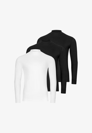 Ragman PACK OF 3 - Langarmshirt - schwarz/weiß