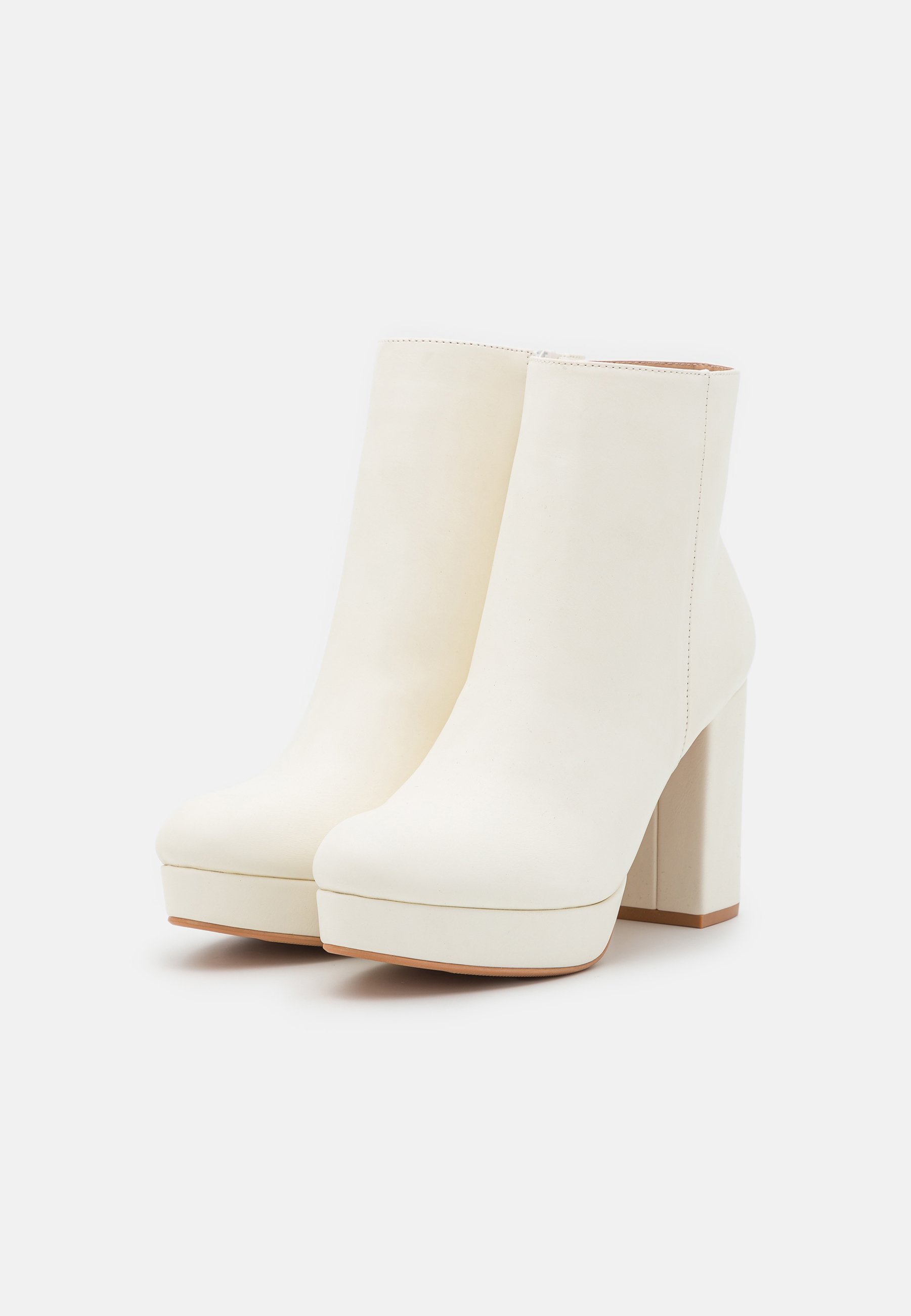Anna Field Enkellaarsjes met plateauzool - white/wit - Zalando.nl