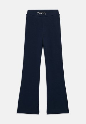 Tommy Hilfiger, EXTRA SLIM METALLIC LOGO FLARED LEGGINGS - Панталон тип клин - dark night navy