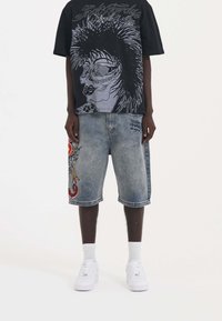 Ed Hardy - DEVIL MERMAID - Denim shorts - blue Thumbnail Image 1