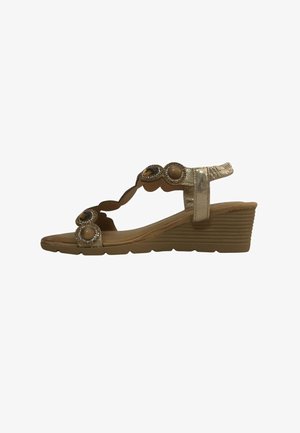 MAR SOLER, SIROCO - Wedge sandals - dorado
