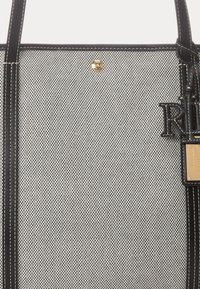 Lauren Ralph Lauren CANVAS & LEATHER LARGE EMERIE TOTE - Veľká kabelka - natural/black