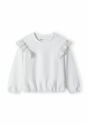 BRODIERE FRILL CREW NECK - Sportinis megztinis - cream