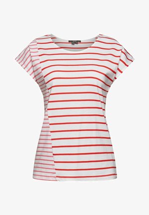 MIT STREIFENMUSTER - Print T-shirt - white