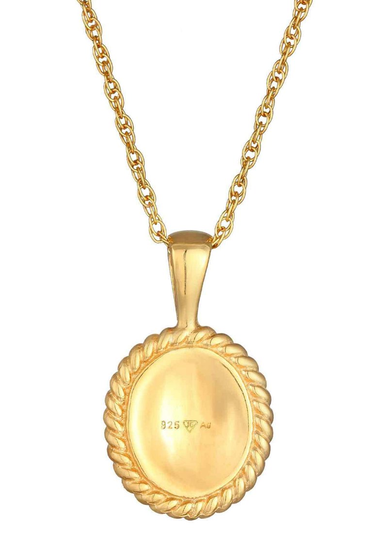 Elli Collana Donna In Oro Giallo 585 Con Topazio Ovale - Peso 1.98g - Gioiello Elegante E Prezioso