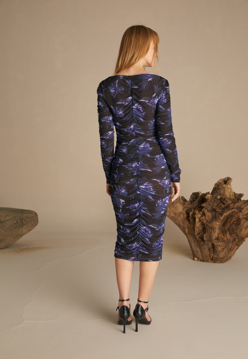 strapless open back dress ever NYX|Shiny V Neck Sequin Evening Party Dress with Long Sleeve