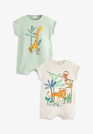 JUNGLE ANIMAL 2 PACK - Pyjamas - green white