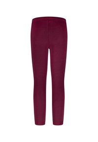 Bordeaux leggings gemaakt van rekbare stof, met een aansluitend ontwerp, een gladde textuur en een hoge tailleband zonder zichtbare naden.