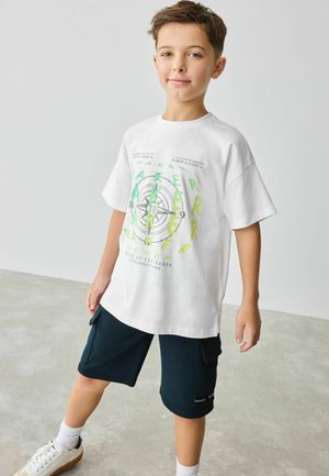 GRAPHIC SET - Oldalzsebes nadrágok - navy white