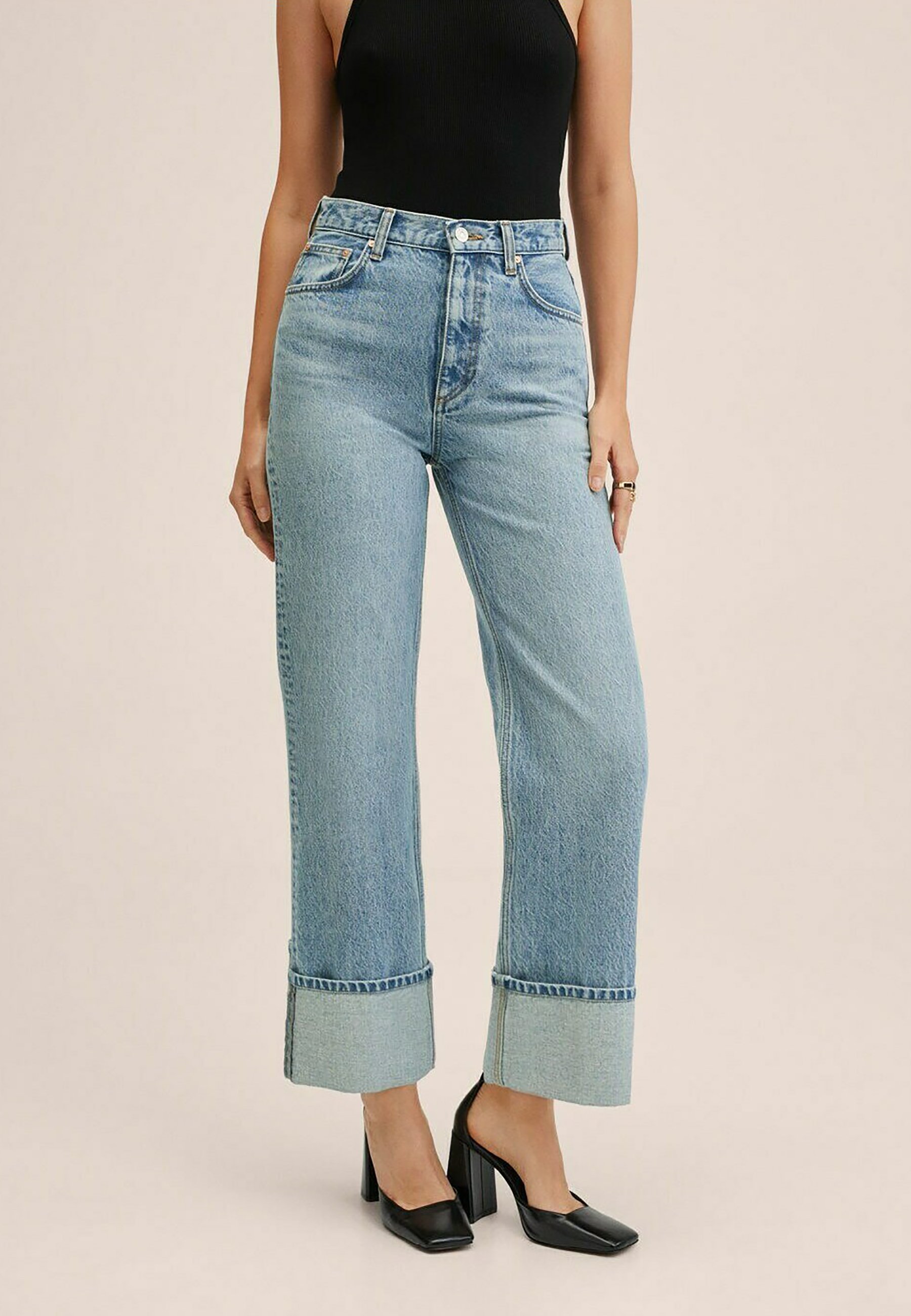 Mango Straight leg jeans - bleu moyen 