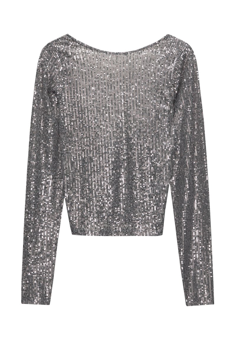PULL&BEAR Longsleeve zilverkleurig PULL&BEAR Longsleeve zilverkleurig