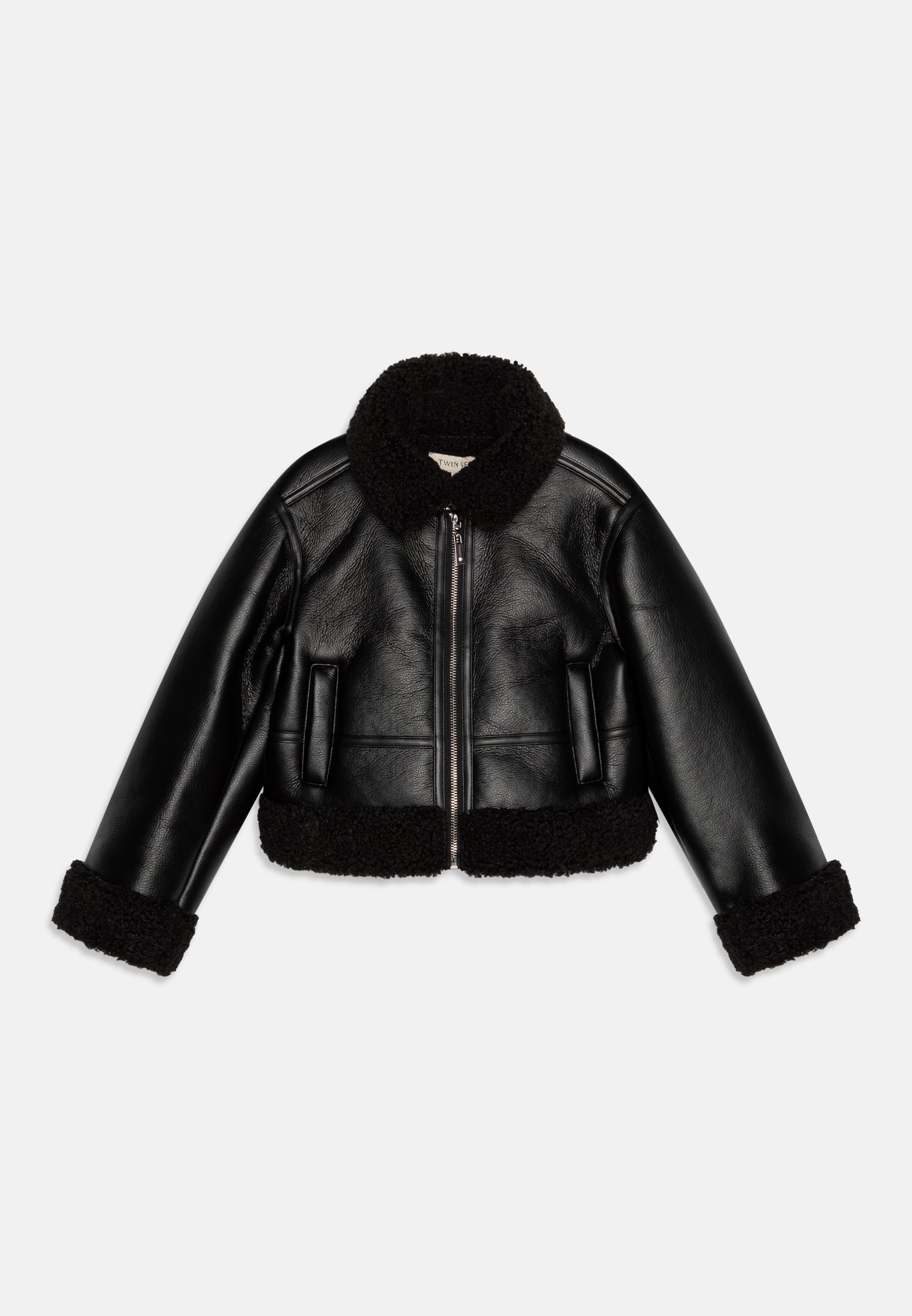 TWINSET COATED Giacca in similpelle nero