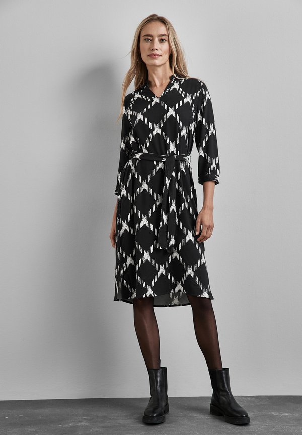 MIT KRAGEN
 - Blusenkleid - schwarz